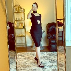 Dalia MacPhee bandage dress with cutouts